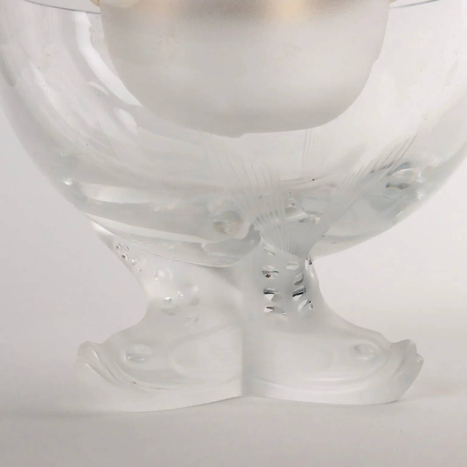 Coupe à caviar vintage Lalique en cristal, France, XXe siècle