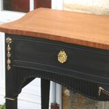 Restored antique console – Haussmannian elegance & velvet finish