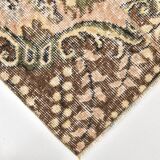 2x9 Rug For Floral Green Turkish Vintage Runner Rug, 64x279Cm SKU 24965