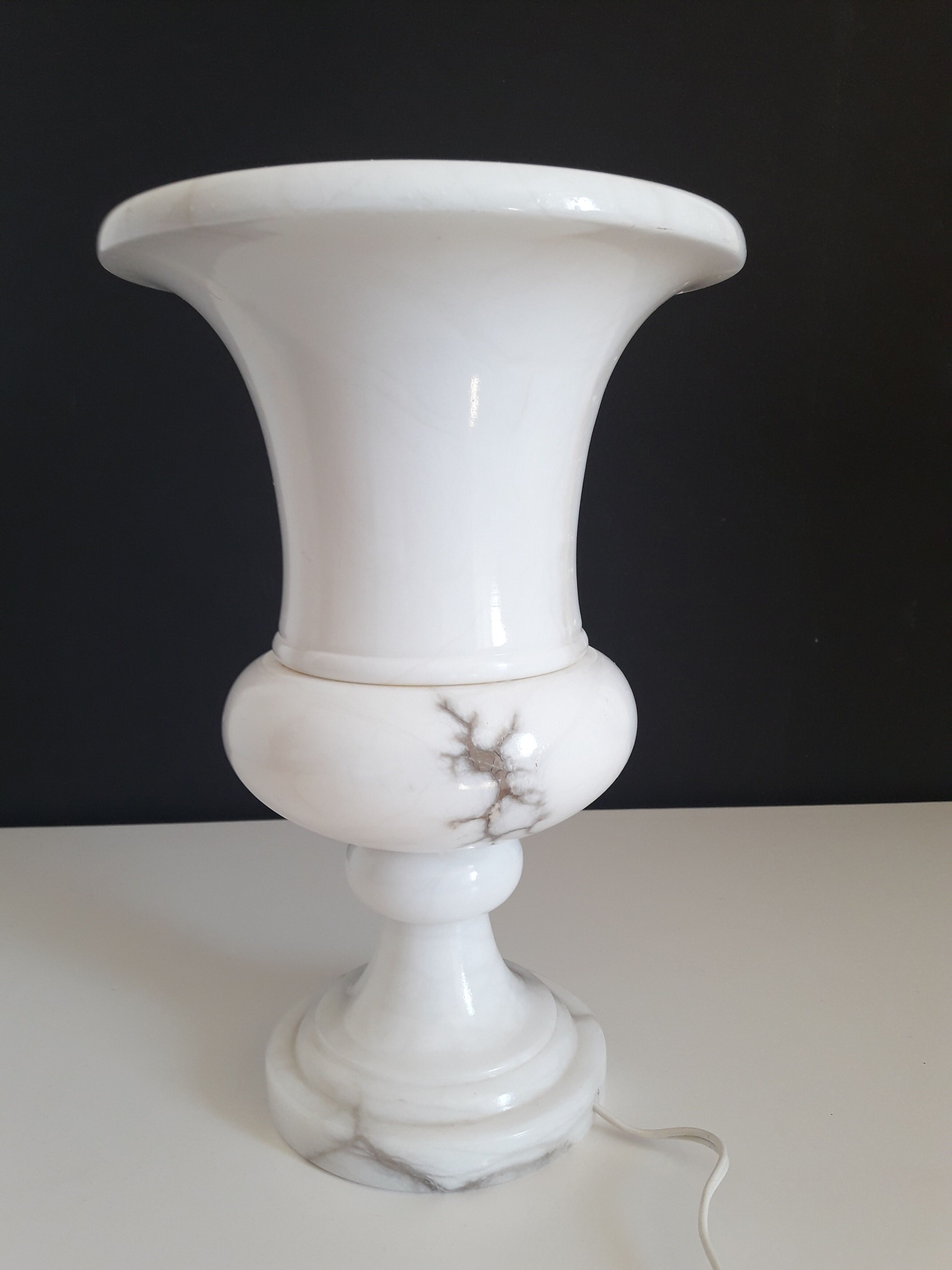 Lampe vintage albatre "Médicis"