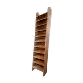 Old straight staircase in Burmese teak