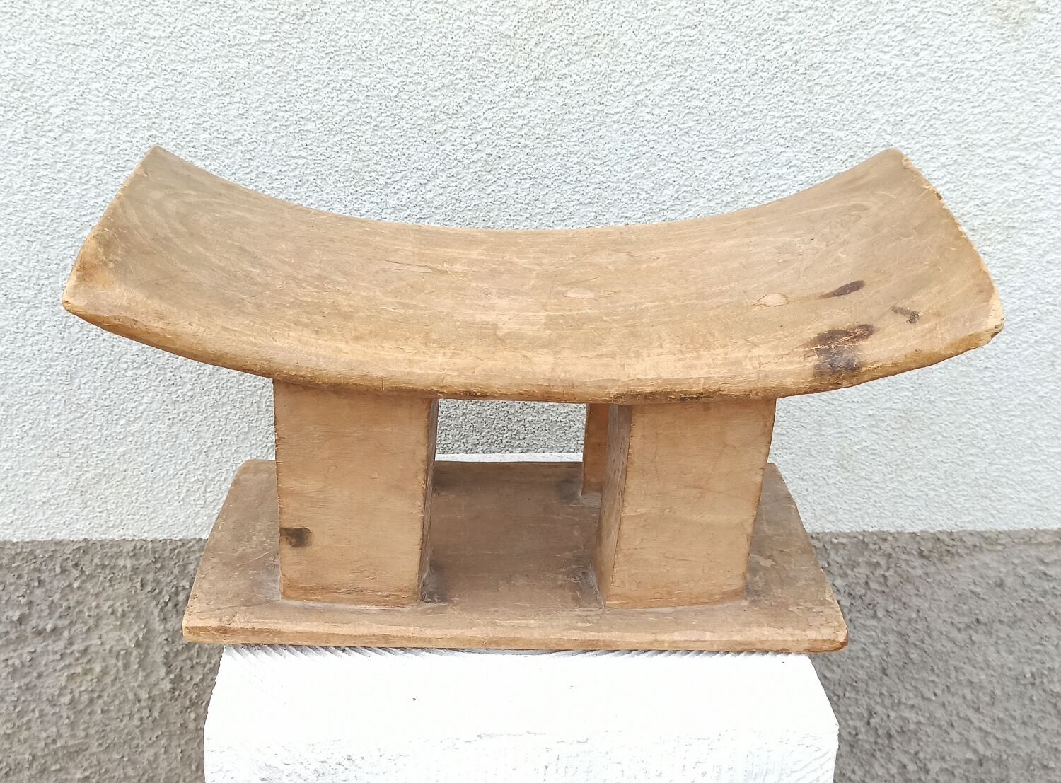 Antique wooden stool Ashanti African art from Ghana