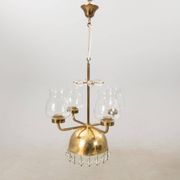 Lustre Erik Höglund Laiton et verre Suède 1960