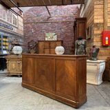 Early 20th-century oak hardware counter