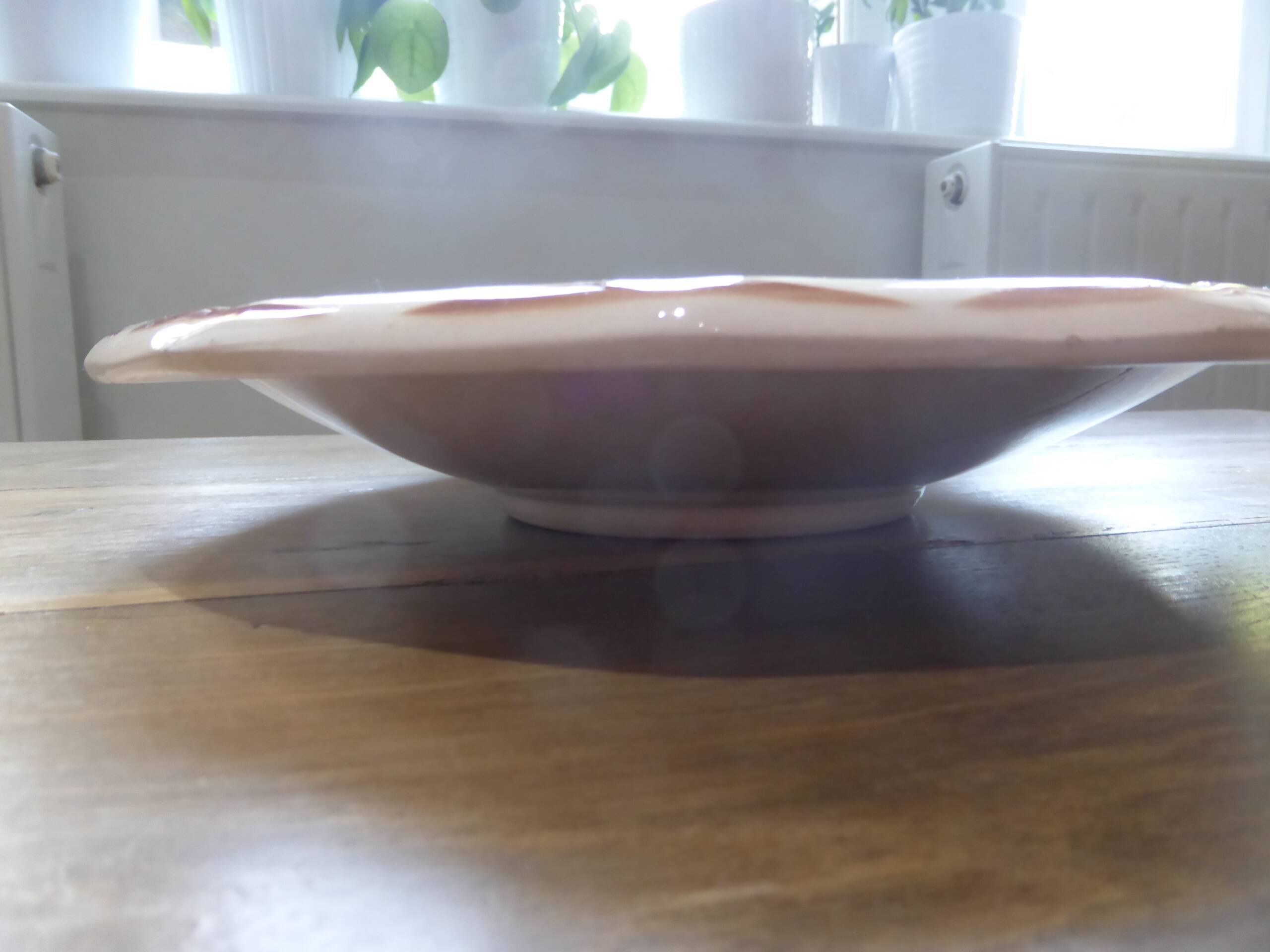 Vintage round dome serving dish from Digoin Sarreguemines 200896