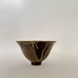 Japanese-style salad bowl / empty pocket, fine ceramic, handmade and signed