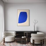 Large blue painting "Not a circle" 100x73 cm