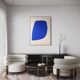 Large blue painting "Not a circle" 100x73 cm