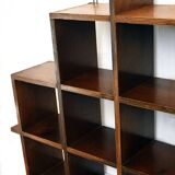 Cubical wall bookcase in laminated made in Italy 1970s