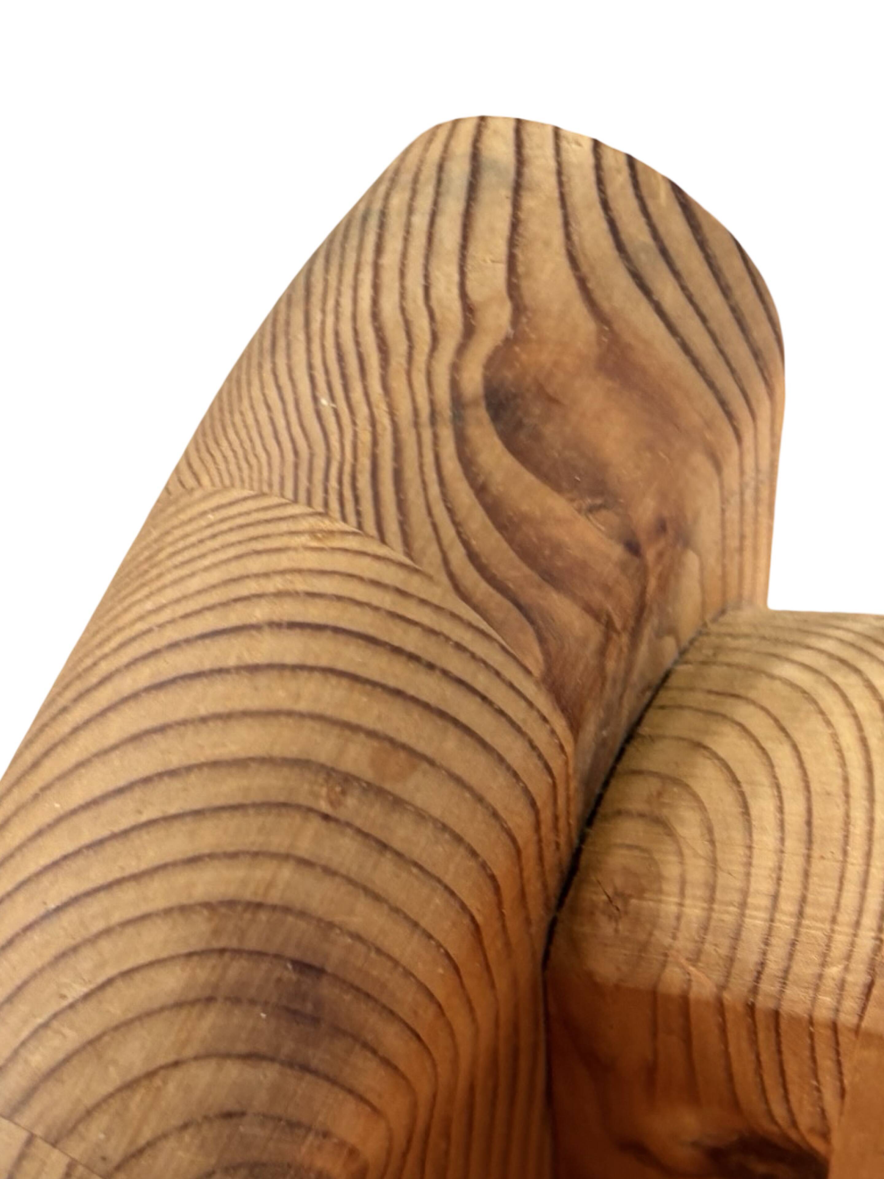 Vintage set of two pine wood bedside tables