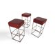 De Sede set of 3 DS 218/55 leather bar stools by Paolo Piva, 2000