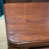 Table Victorienne à manivelle en acajou du XIXème avec 1 allonge