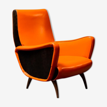 Sky armchair orange 60s vintage modern