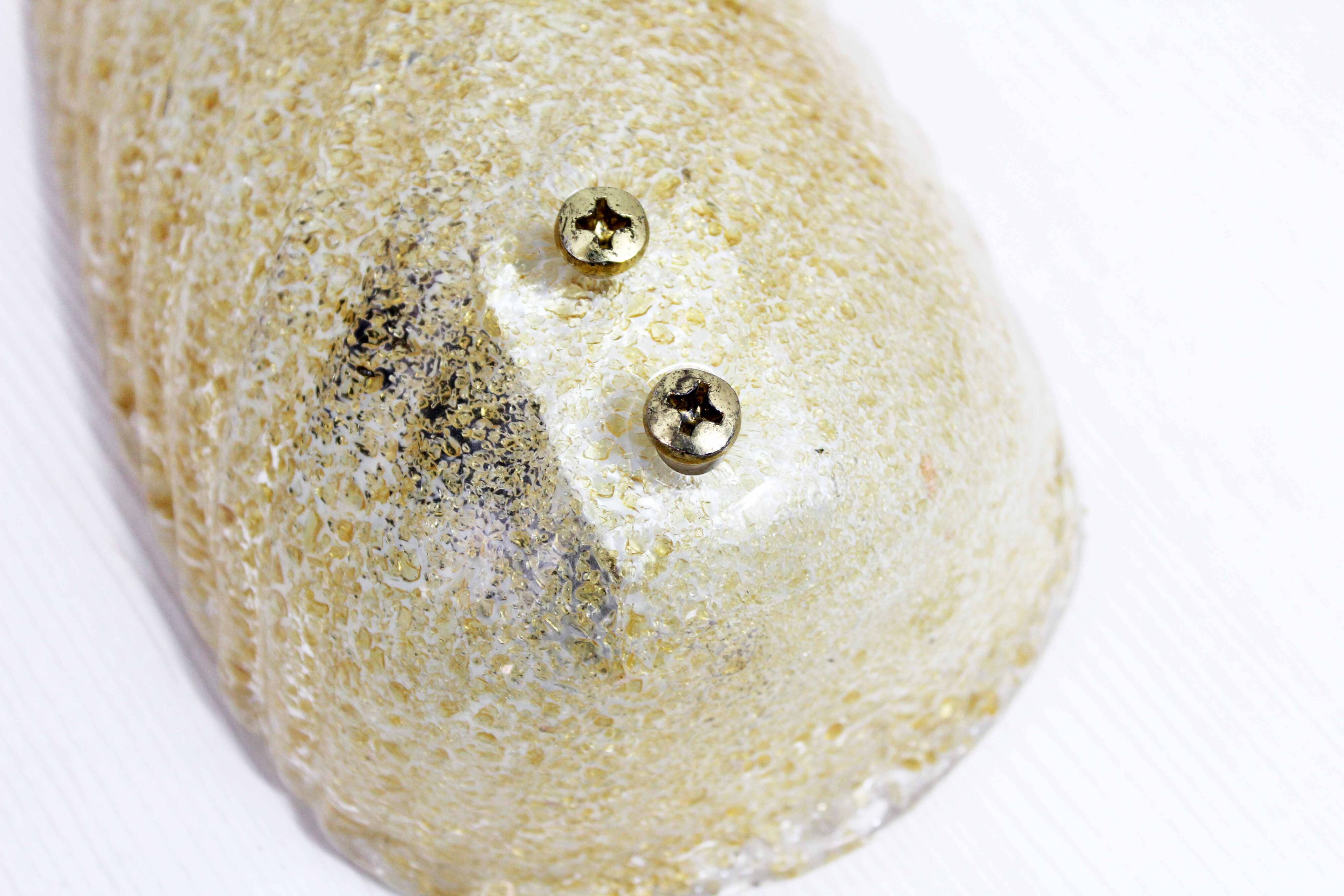 Pair of gilded glass wall lights 1970