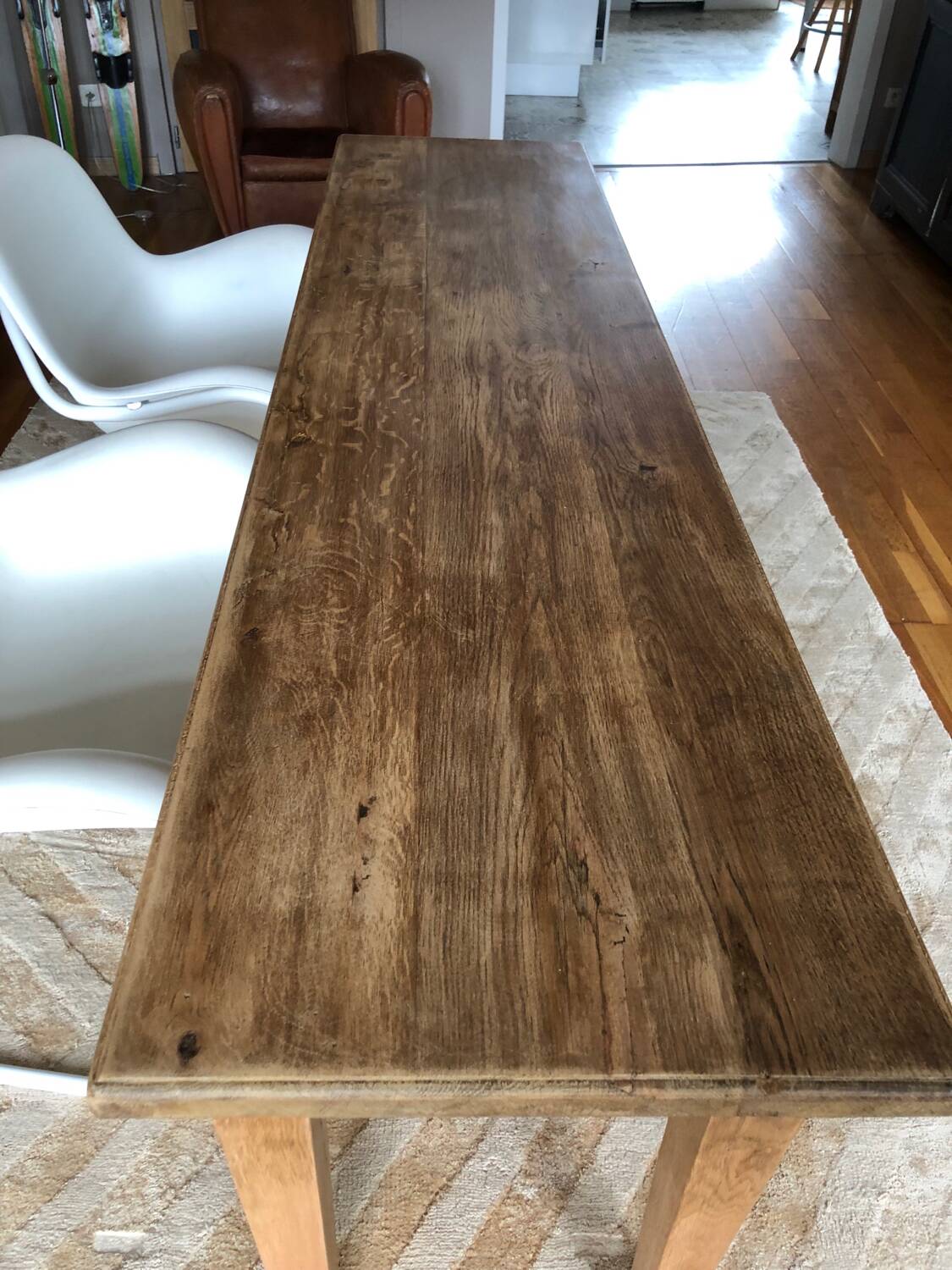 Ancienne table de ferme en chêne
