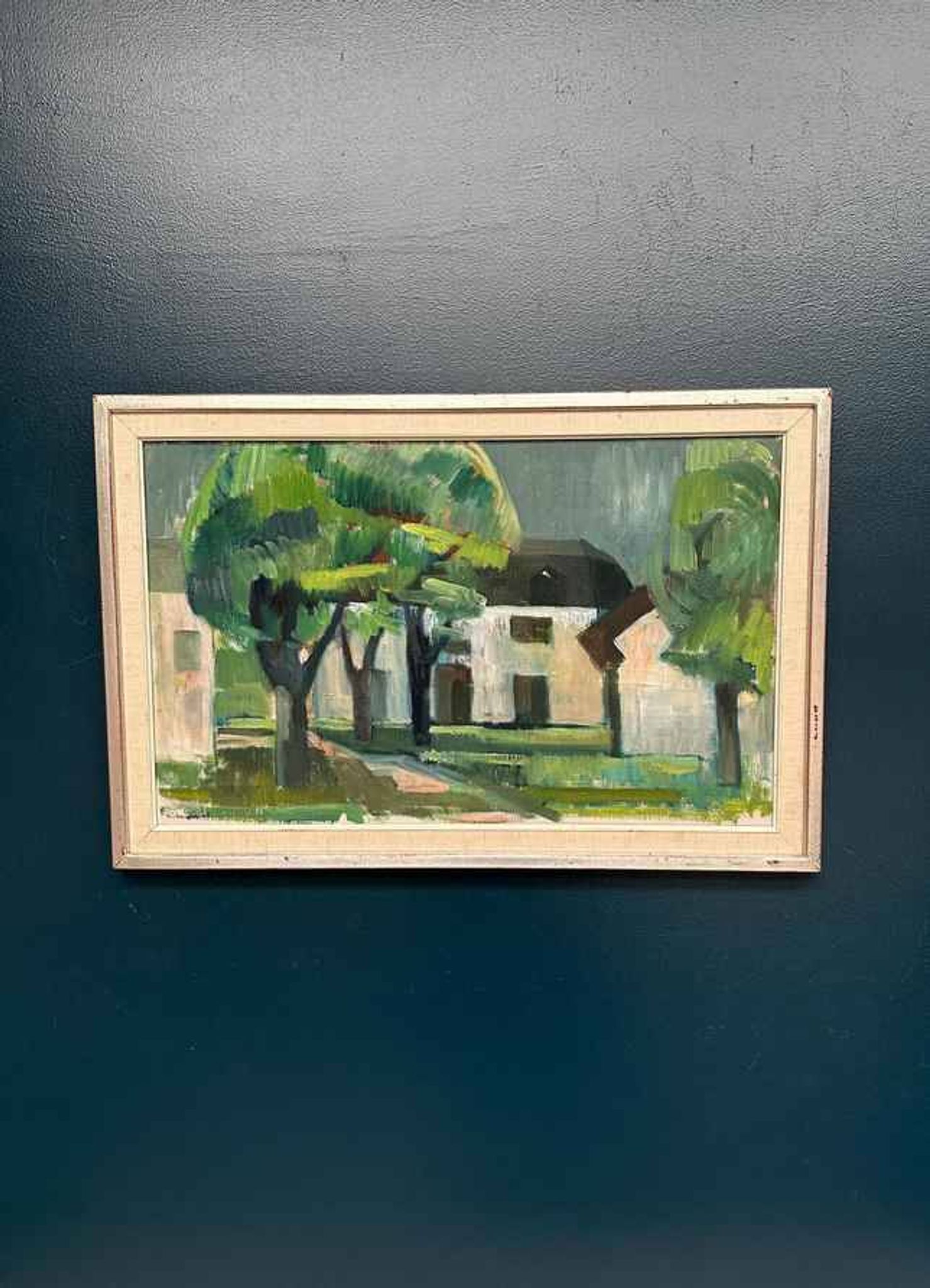 Original Swedish Oil On Canvas – “The White House” By Harry Wichmann – Signed – Vintage & Framed