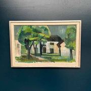 Original Swedish Oil On Canvas – “The White House” By Harry Wichmann – Signed – Vintage & Framed