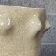 Cracked ceramic vase organic shape 1970