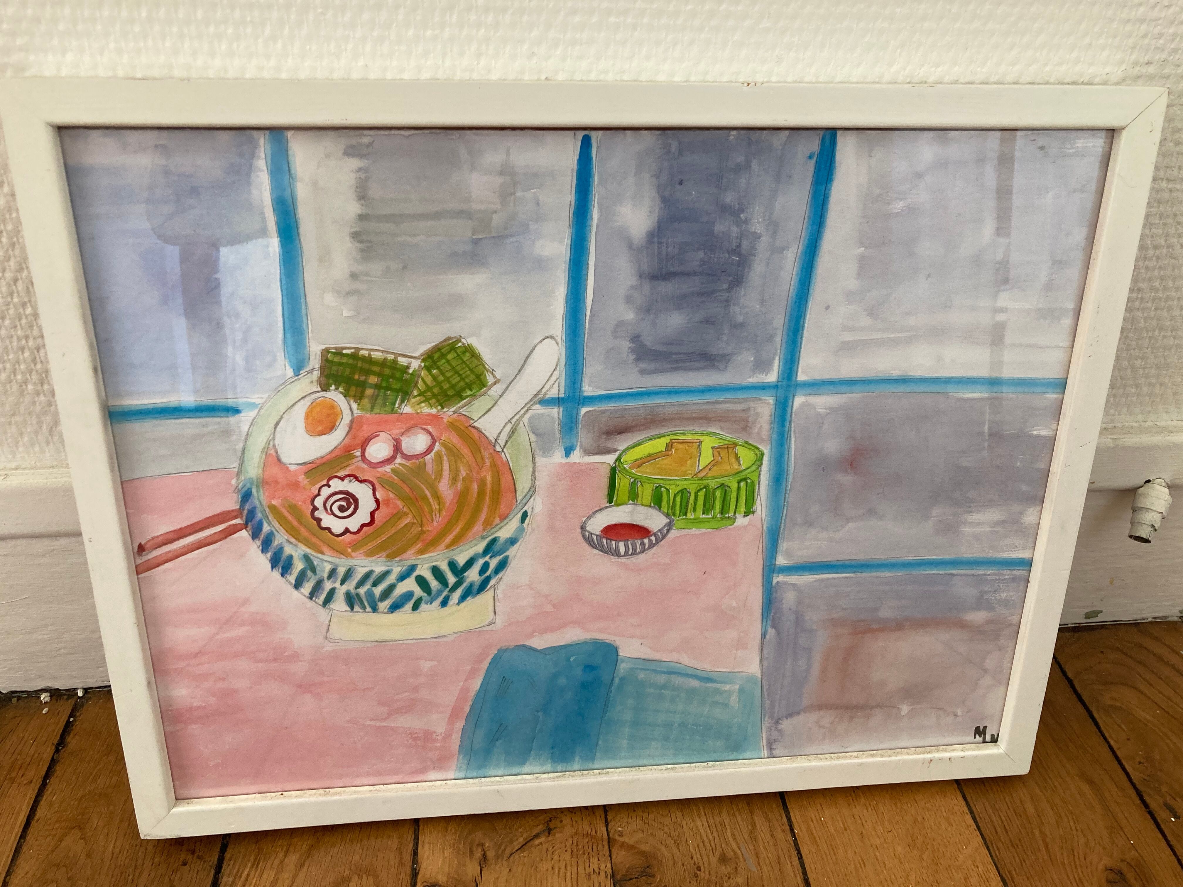 Illustration d’un Ramen à l’aquarelle