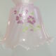 Pink glass suspension tulip shape / vintage