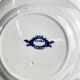 Set of 6 dessert plates in ironstone "Flora" – Creil et Montereau, 19th century, blue