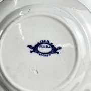 Set of 6 dessert plates in ironstone "Flora" – Creil et Montereau, 19th century, blue