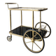 Vintage black and gold rolling trolley