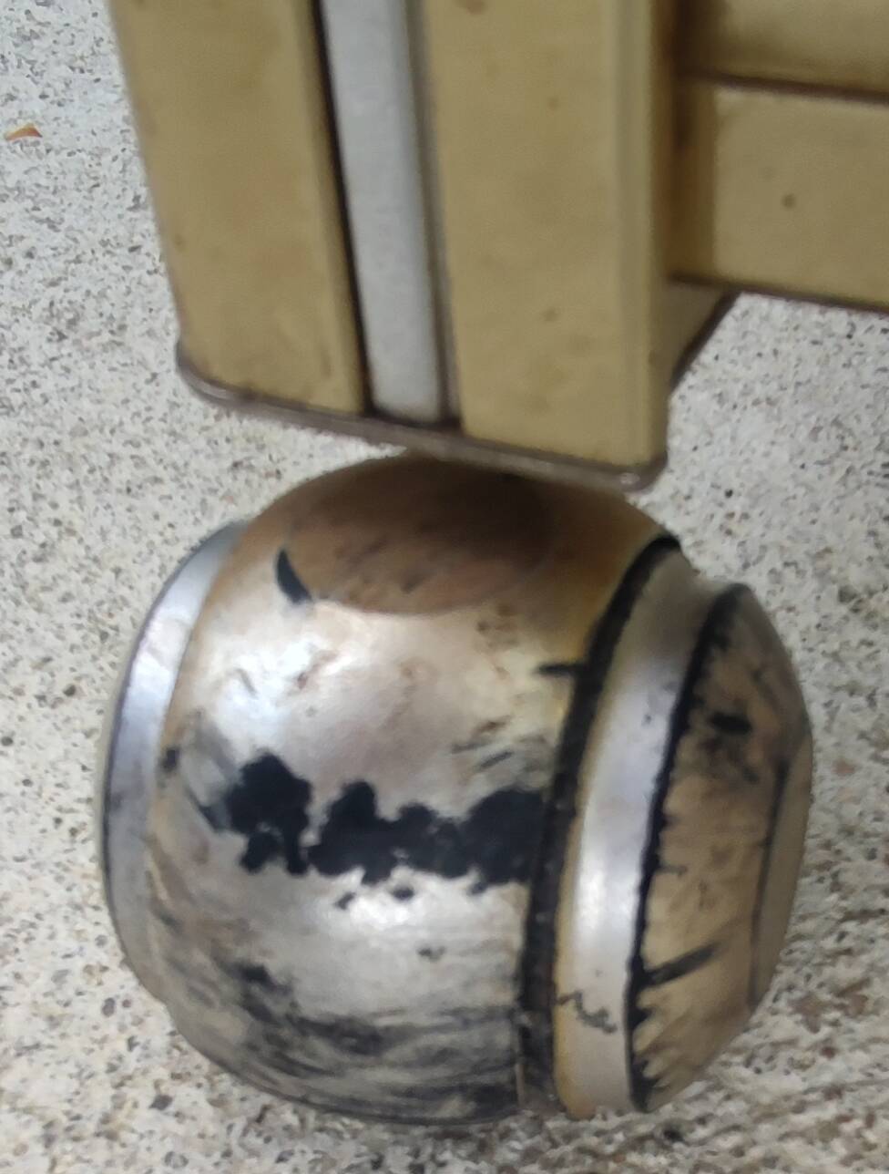 Rolling bar cart, gold-tone metal design, 1970s