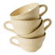 Set of 4 Badonviller coffee cups, Cream, 1960