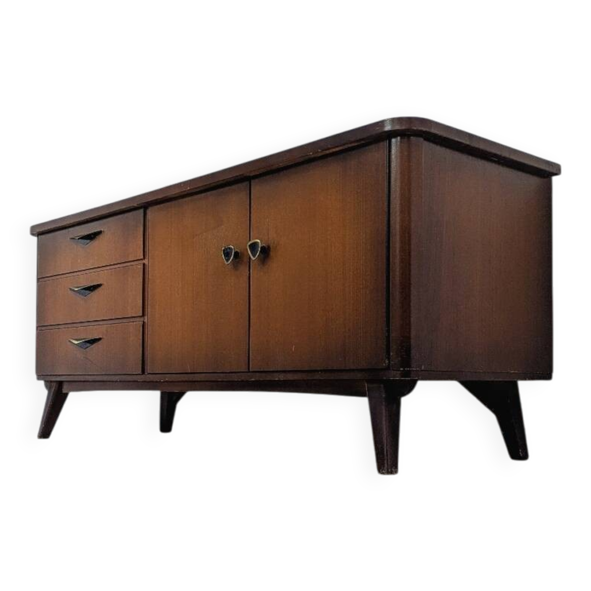 Enfilade vintage en bois meuble télé tv hifi