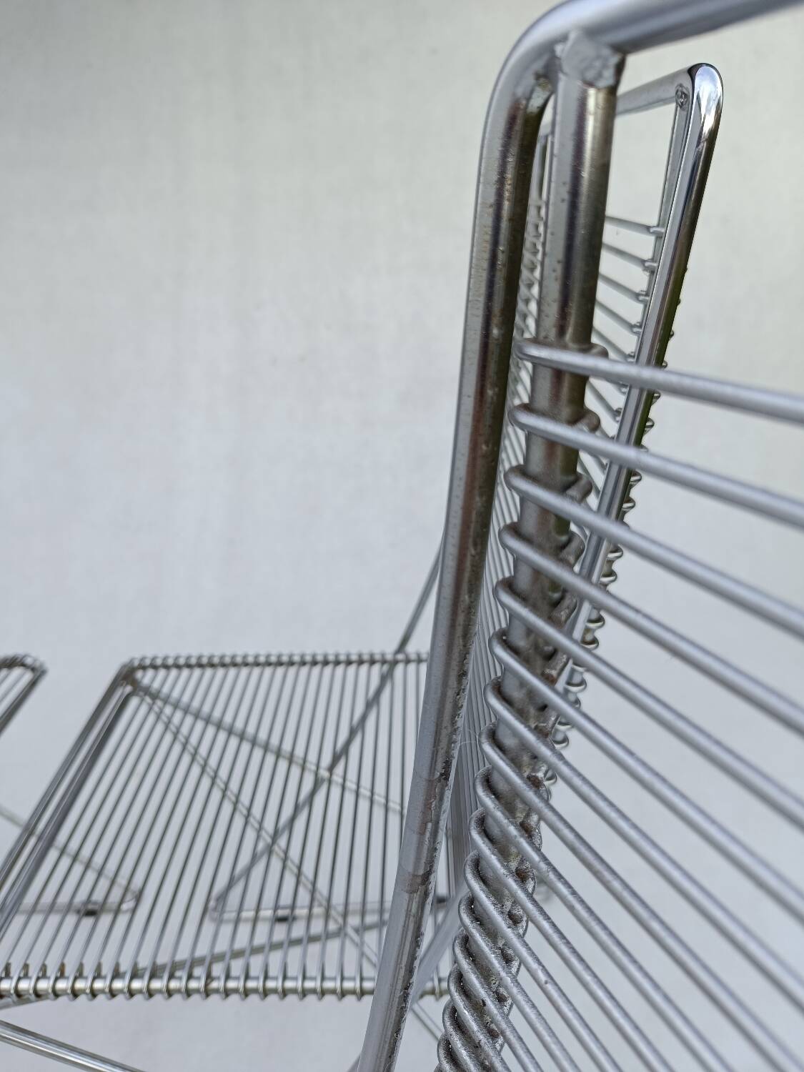 4 wire chairs by Till Behrens for Schlubach