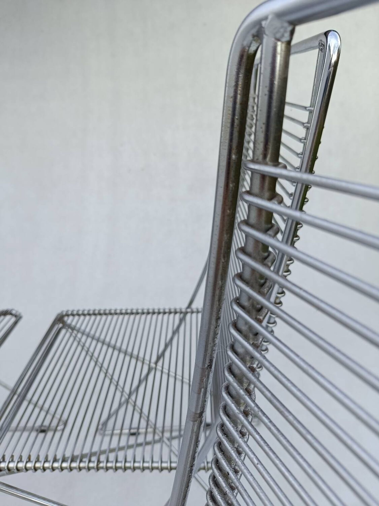 4 wire chairs by Till Behrens for Schlubach