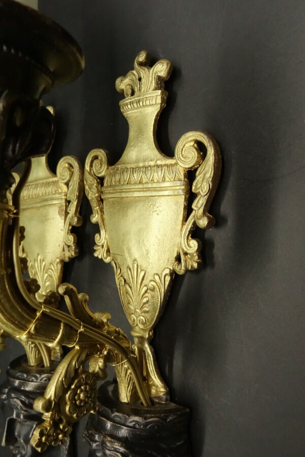 Pair of caryatid sconces Empire style early nineteenth century