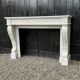 Louis XVI Fireplace In White Carrara Marble Circa 1880