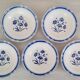 Hollow earthenware plates fb Badonviller décor vintage blueberries
