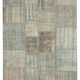 Hand-Knotted Turkish Vintage 177 cm x 243 cm Grey Patchwork Carpet