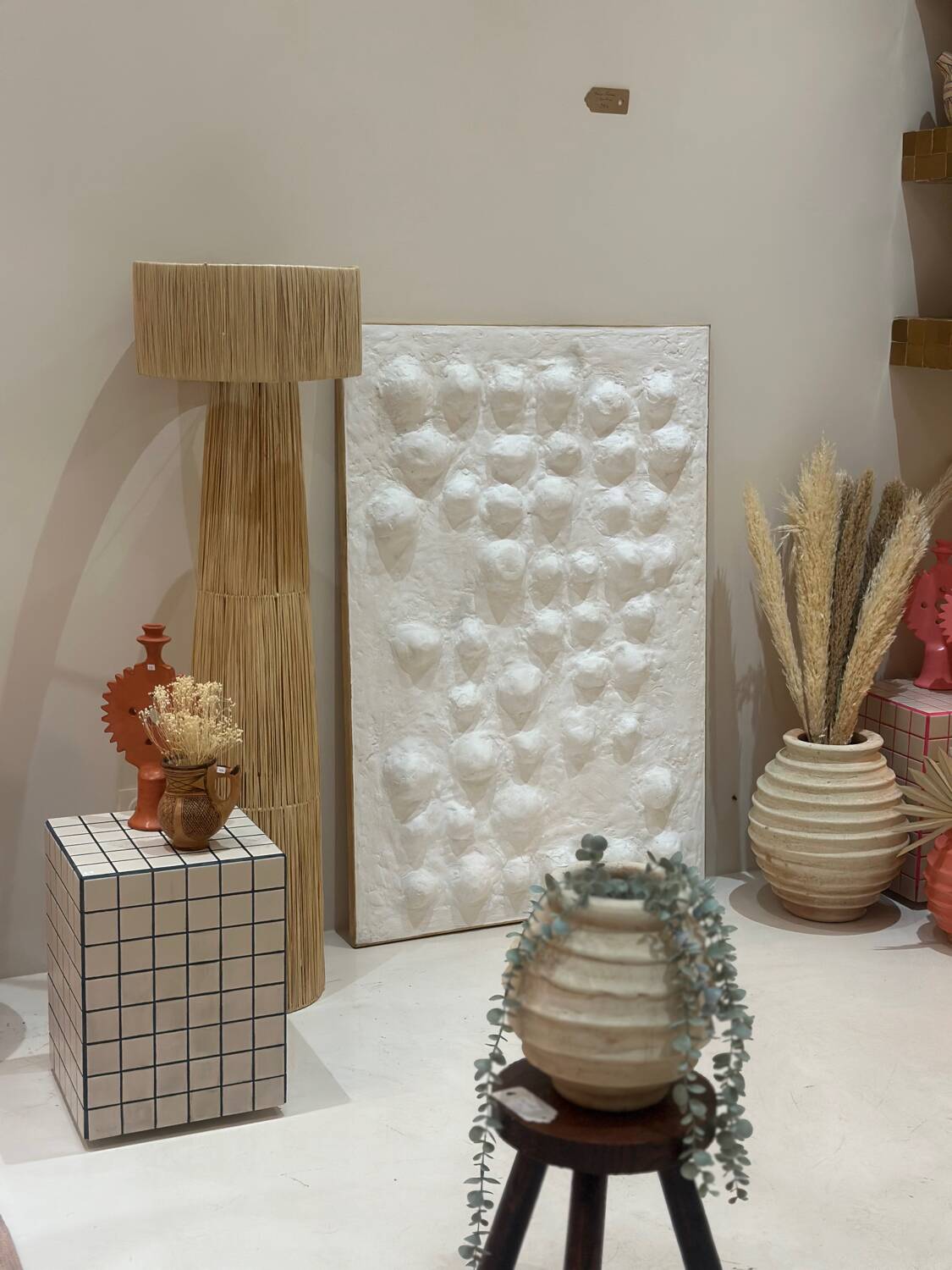 Tableau contemporain texturé relief 3D minimaliste - murmures blancs