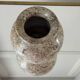 Fossil stone round vase