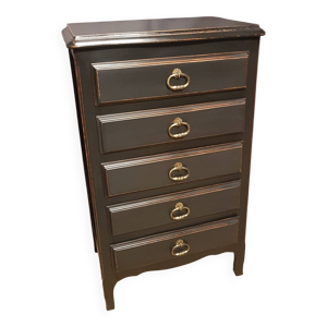 Chiffonnière en merisier - noir