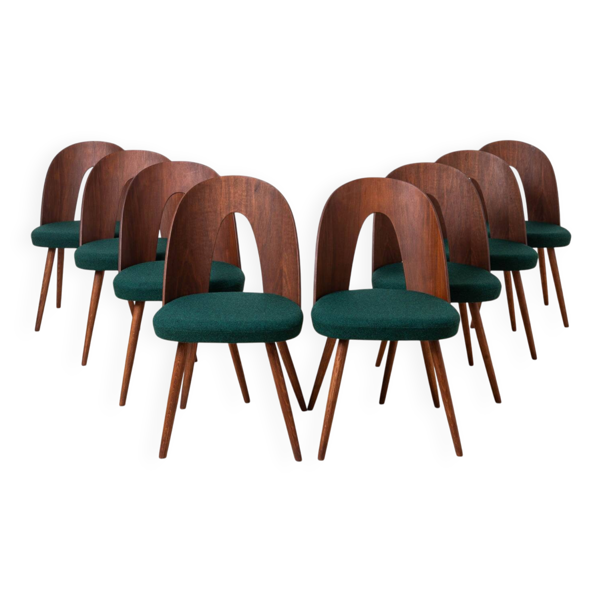 Set of 8 Mid Century Dining Chairs by Antonin Šuman, Reaupholstery Options