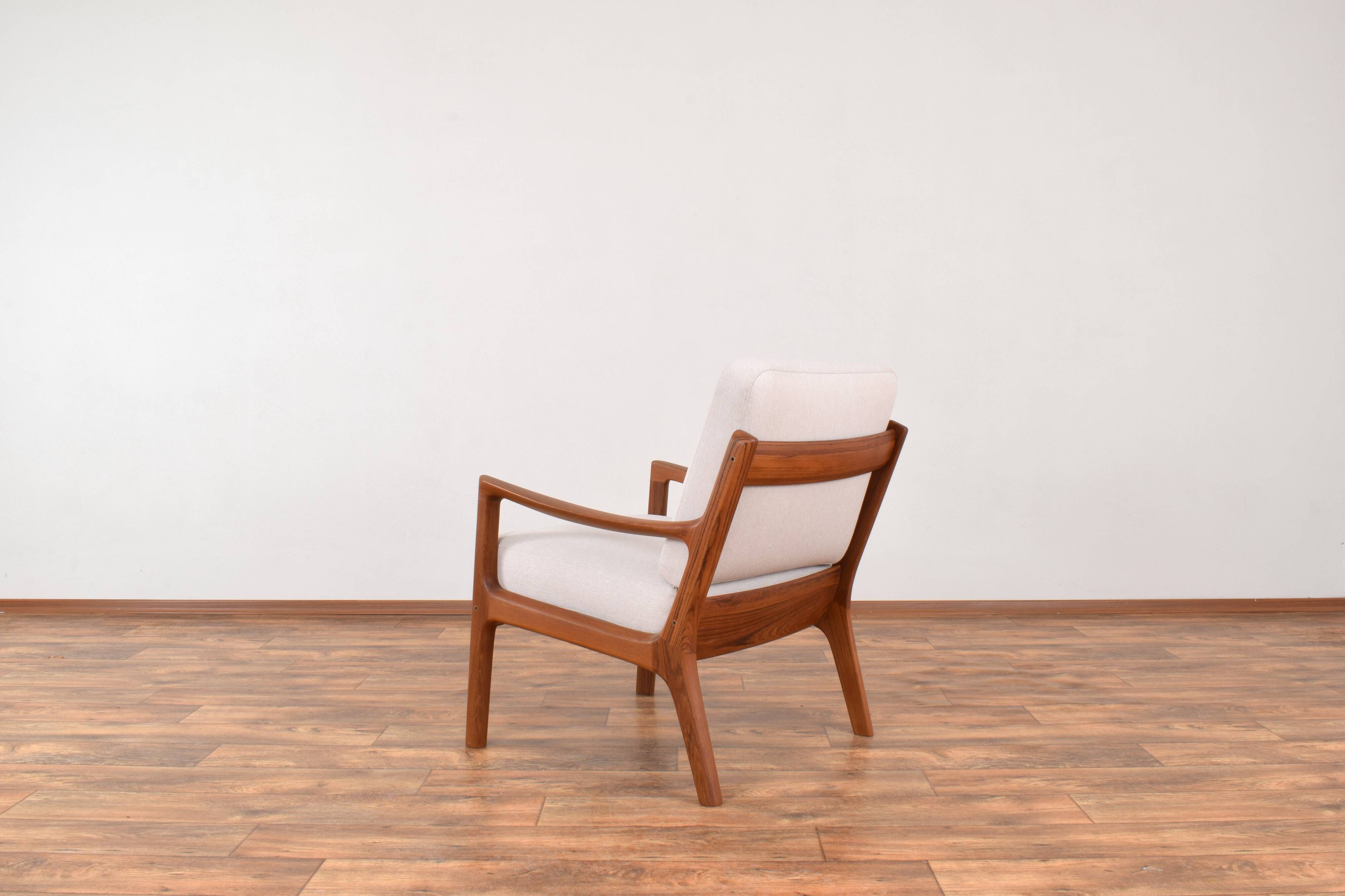Danish Teak Senator Lounge Chair by Ole Wanscher for France & Son, 1960s.