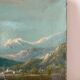 Mountain landscape stroll, oil on canvas signed Rollet.