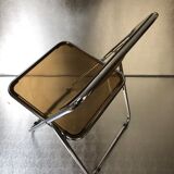 PLEXIGLAS SMOKY YEARS 70, CHROME DESIGN VINTAGE