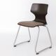 Flötotto Pagwood Chair with Fabric Seat, German Vintage Plywood Chair 1970s