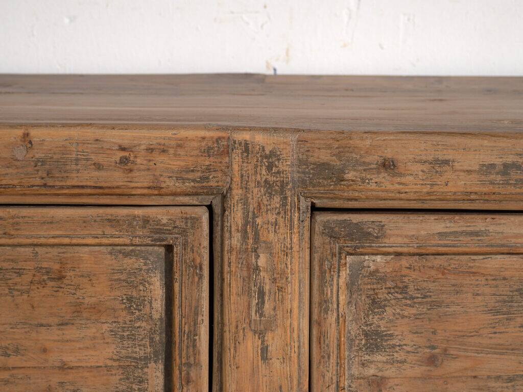 Antique three-door pine wood sideboard – China, circa 1900