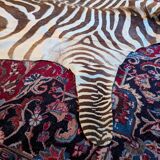 Real zebra skin rug