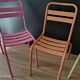 Set of 4 50s bistro chairs in rusty metal