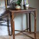 Table-desserte d'appoint en rotin ancienne