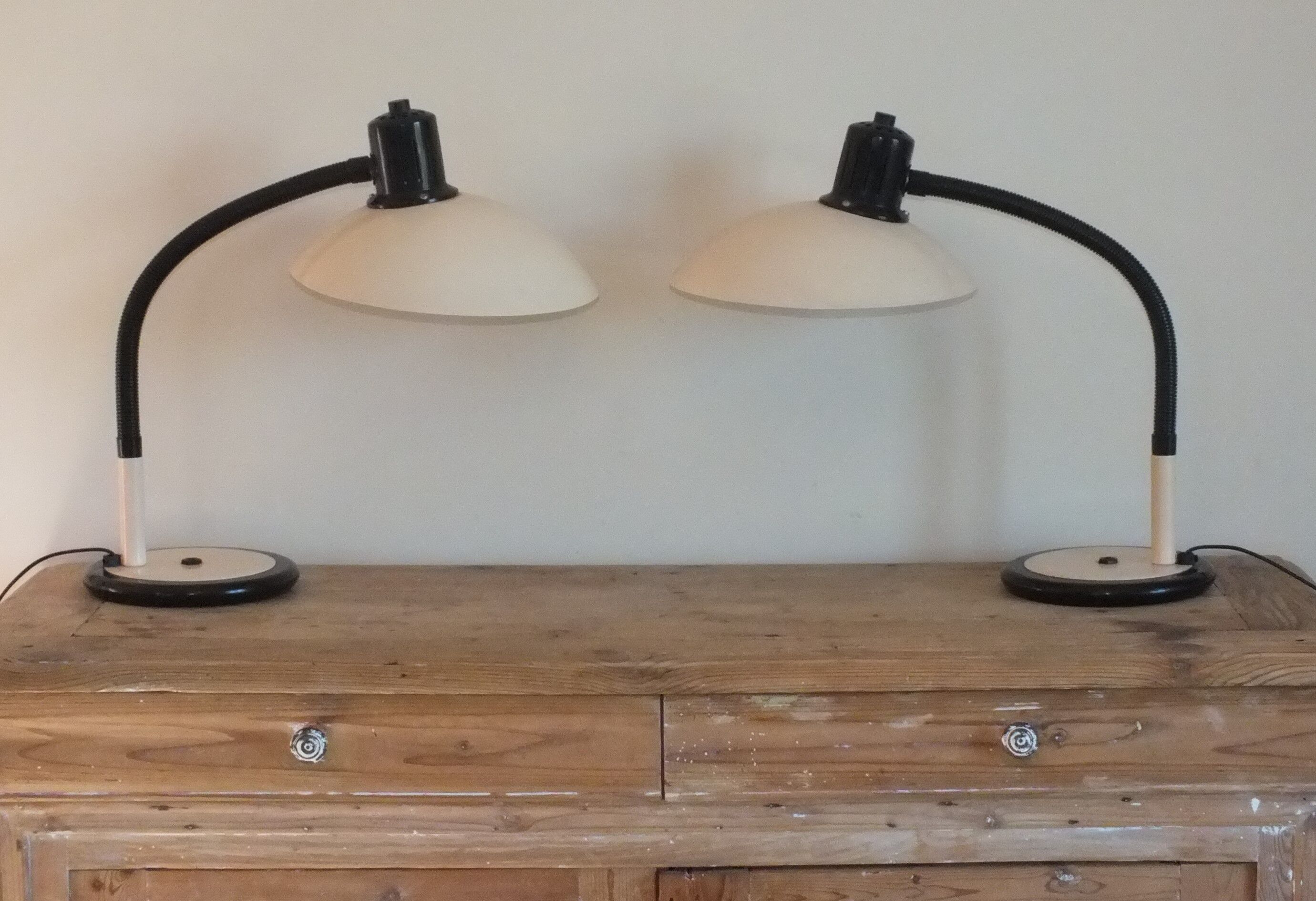 2 adjustable flexible lamps Aluminor 80s