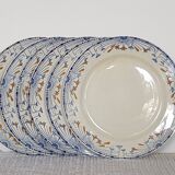 6 dinner plates old creil and montereau labrador service royan